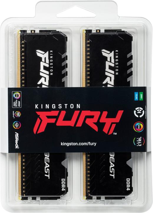 Produktbild Kingston FURY Beast RGB (2 x 8GB, 3733 MHz, DDR4-RAM, DIMM)