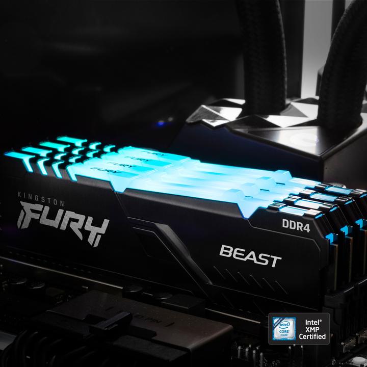 Actual product image Kingston FURY Beast RGB (2 x 16GB, 3600 MHz, DDR4-RAM, DIMM)