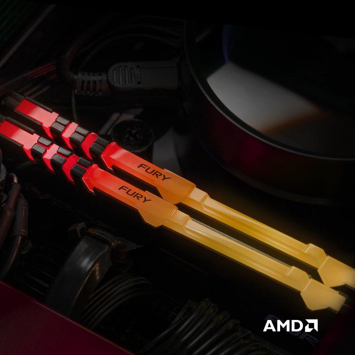 Actual product image Kingston FURY Beast RGB (2 x 16GB, 3600 MHz, DDR4-RAM, DIMM)