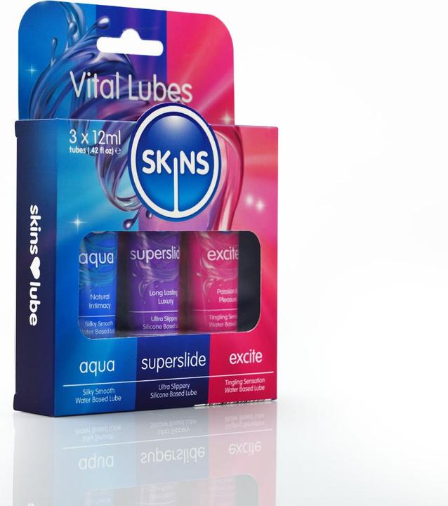 Immagine prodotto Skins Tubi Vital: 3x12ml di miscela lubrificante per la varietà (36 ml)