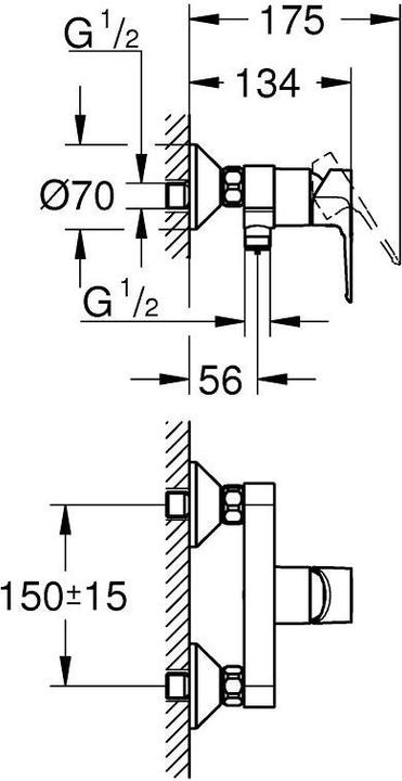 Actual product image Grohe Shower fitting Start Loop 1/2