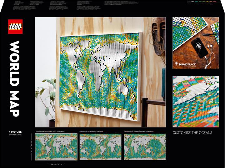Immagine prodotto LEGO Mappa del mondo (31203, LEGO Art, Set LEGO rari)