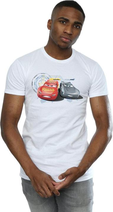 Actual product image Disney Mens Cars Lightning Vs Storm T-Shirt (S)