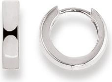Produktbild Natsumi Schmuck Klappcreolen Weissgold 18K/750 Ø 12mm Gerundet (750/18 K Weissgold)