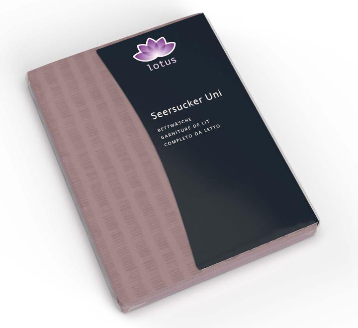 Immagine prodotto Lotus Bettwaren Biancheria da letto in raso Seersucker uni (Copricuscino, 50 x 70 cm)