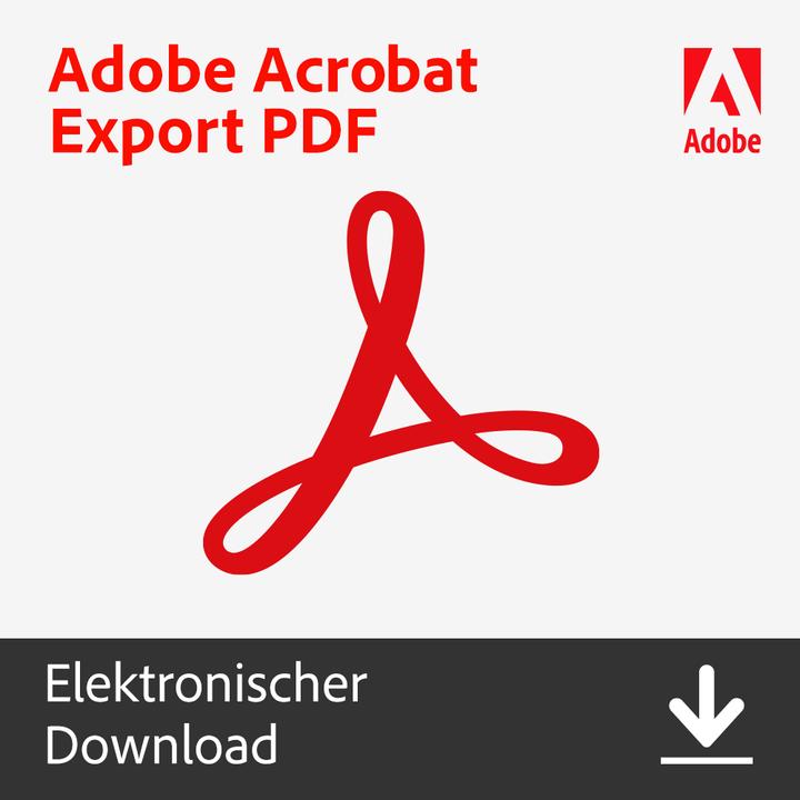 Adobe Acrobat Export PDF (1 User, 1 Geräte/User, 12 Monate)