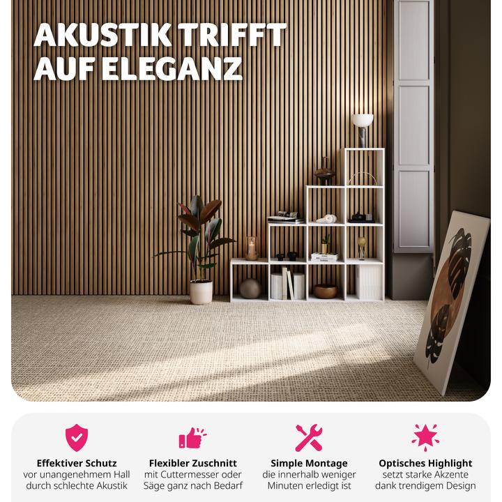 Immagine prodotto tectake Set di 2 pannelli acustici Sonic Wall effetto legno (2 pz.)