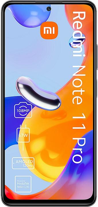 Image du produit Xiaomi Redmi Note 11 Pro 5G (128 Go, Gris graphite, 6.67", Double SIM hybride, 108 Mpx, 5G)