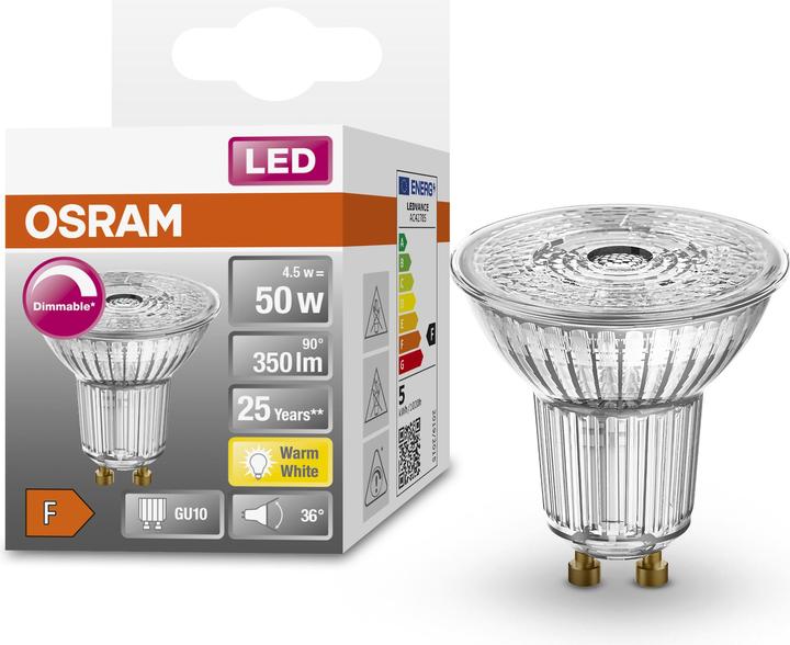 Actual product image Osram LED reflector (GU10, 4.50 W, 350 lm, 1 x, F)