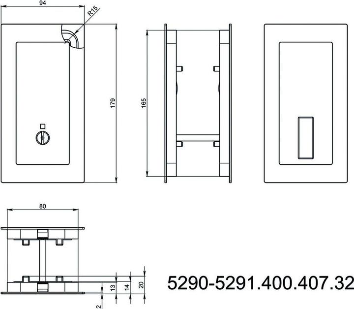 Actual product image Schänis Einlassmuschel-GT, TR, WC, o blind, IN