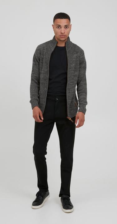 Actual product image Solid Pomeroy Men's Cardigan Chunky Knit Jacket With Funnel Neck Made Of 100% Cotton (M)