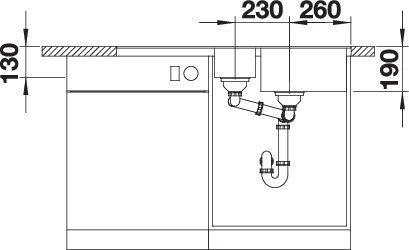 Actual product image Blanco METRA 6 S-F (99 cm, 49 cm)