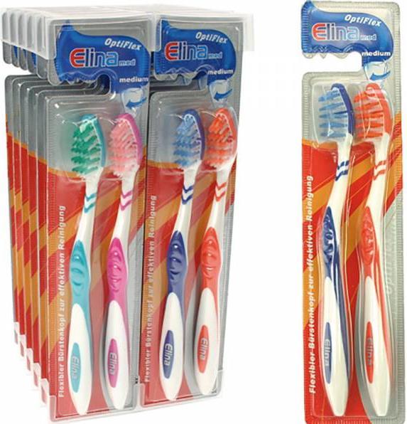 Immagine prodotto Magni Spazzolino Elina 2 pezzi Flexident med (Medio, 2 x)