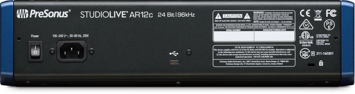 Actual product image PreSonus StudioLive AR12c (Studio- and Livemixer)