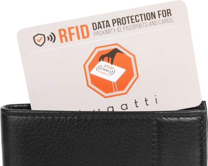 Actual product image Bugatti Nome wallet RFID protection leather 10 cm