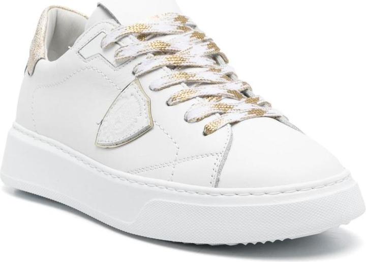 Produktbild Philippe Model temple leather sneakers color white/gold (38)