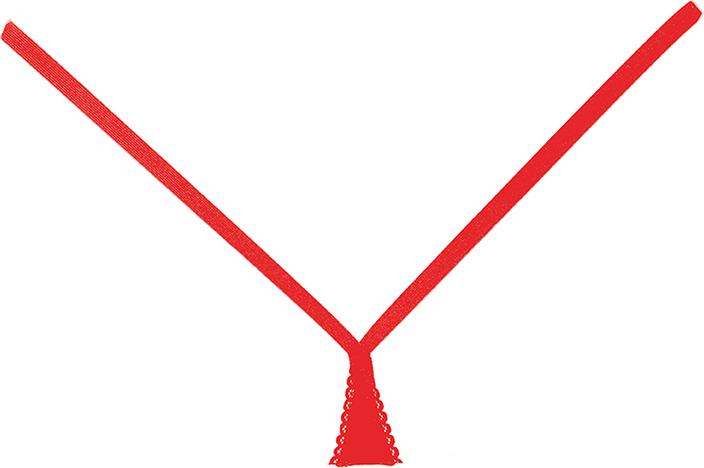 Actual product image Allure Wetlook Panty - Red (One size)