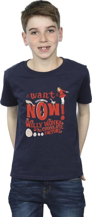 Actual product image Willy Wonka & the Chocolate Factory Boys Verruca Salt I Want It Now T-Shirt (140, 146)