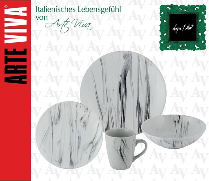 Produktbild Arte viva Geschirrset 24tlg. Marmor (24 Stück)