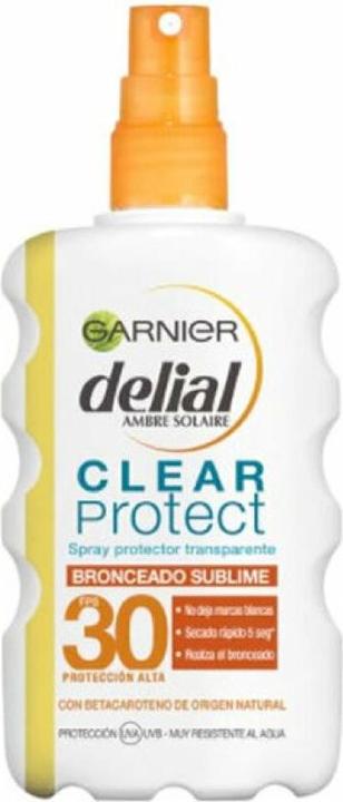 Actual product image Garnier CLEAR PROTECT spray transparent SPF30 200 ml (Sun spray, SPF 30, 200 ml)