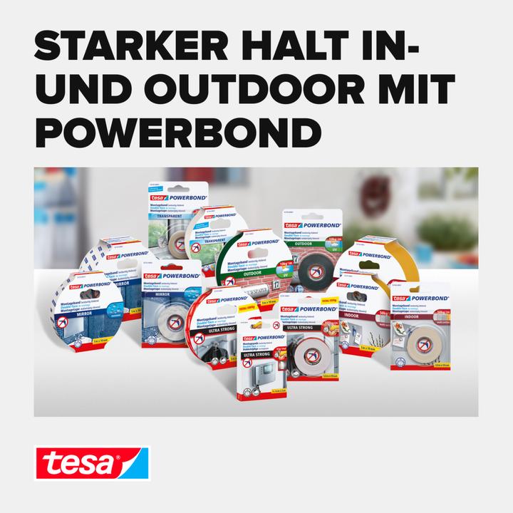 Actual product image tesa Powerbond OUTDOOR double-sided mounting tape (19 mm)