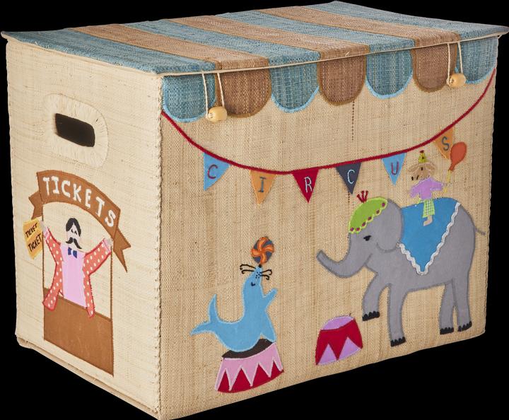 Immagine prodotto Rice - Raffia Storage Box with Circus Theme - Large
