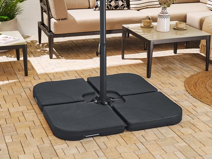 Produktbild Beliani Sonnenschirmständer schwarz Kreuzfuss 100 x 100 cm VICCHIO