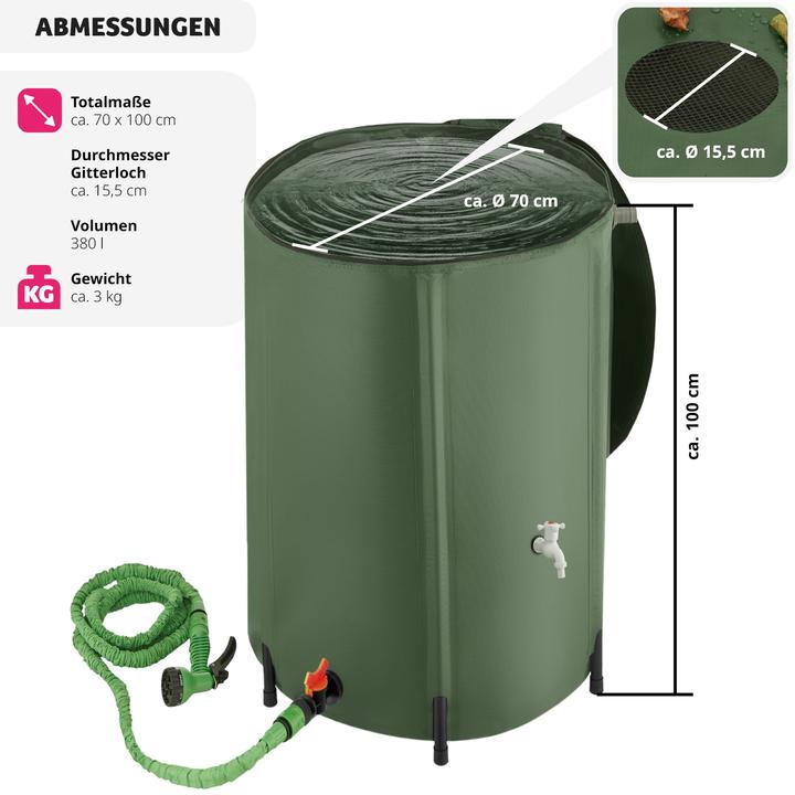 Actual product image tectake Rainwater Tank (380 l)