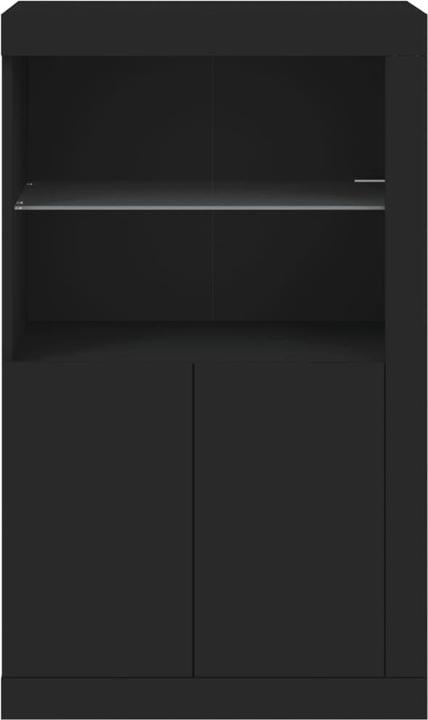 Produktbild VidaXL Beistellschrank mit LED-Leuchten Schwarz (60.5 x 37 x 100 cm)