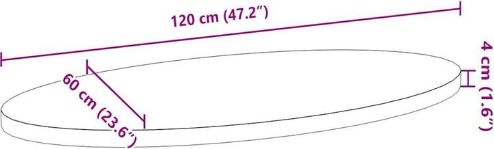 Produktbild VidaXL Lyndsie (120 x 60 x 4 cm)
