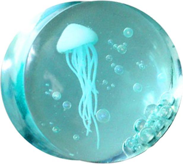 Image du produit Star Piercing Flared Plug Méduse époxy vert (sans laiton, Organique)