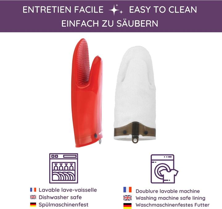 Actual product image Mastrad Baking glove Orka Tex silicone red (Silicone, Cotton)