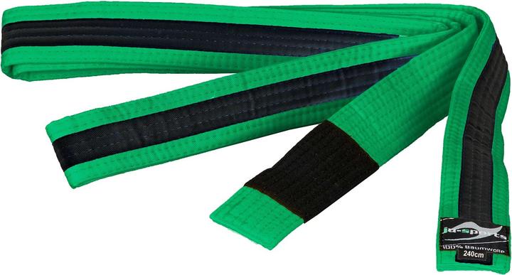 Image du produit Ju-Sports Ceinture Bjj pour enfants verte avec bande noire