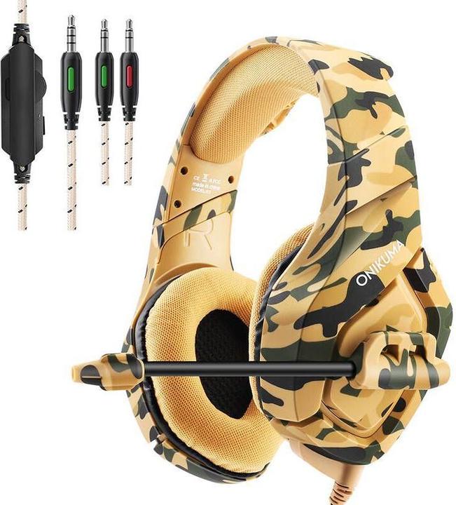 Productafbeelding Onikuma K1-B Gaming headset (Geel) (Bedraad)