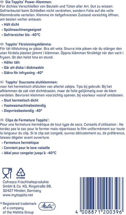 Image du produit Toppits Bornes d'alimentation (5 x)