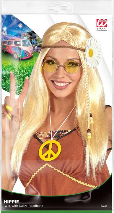 Immagine prodotto Widmann Parrucca hippie bionda per donna con fascia a fiori