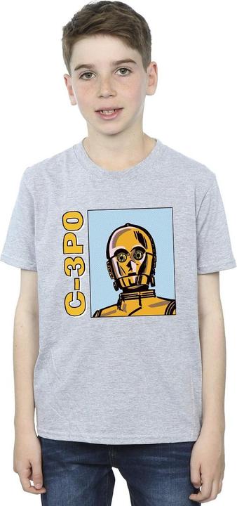 Immagine prodotto Star Wars C3PO Line Art Maglietta Ragazzi (140, 146)