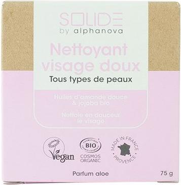 Alphanova Solide Reiniger Gesicht Mandelöl & Jojoba Bio fest (Reinigungslotion)