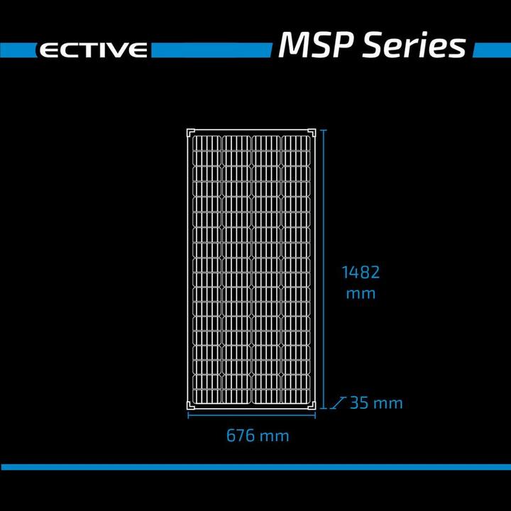 Produktbild Ective Solarpanel 190W 36V mono Solarmodul Solarzelle PV Modul ers 200 Watt 24V (190 W, 11.10 kg)