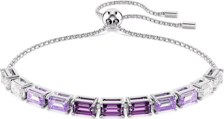 Actual product image Swarovski Matrix Armband Baguette Schliff Violett (24 cm, Swarovski Metal)