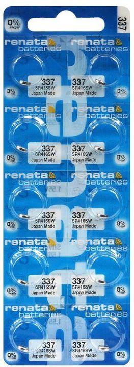Actual product image Renata 337 / SR416SW - 10 button cells (10 pcs., SR416, 8 mAh)