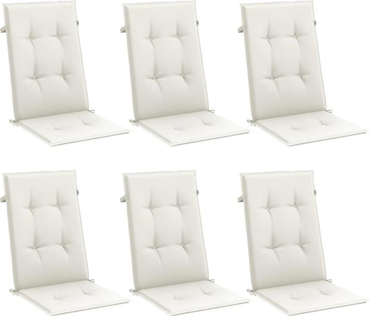 Image du produit VidaXL Coussins de sièges à haut dossier 6 pcs. tissu (120 x 50 x 4 cm)