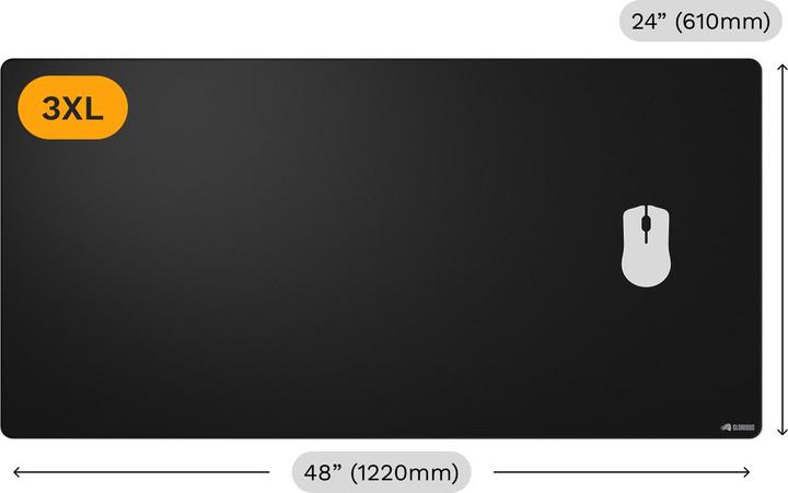Immagine prodotto Glorious Tappetino per mouse 2 3XL - Cucito - Nero (3XL)