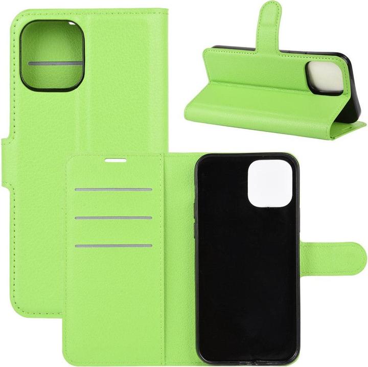 Produktbild Cover-Discount iPhone 12 / 12 Pro - Leder Etui Hülle grün (Apple iPhone 12 Pro, Apple iPhone 12)