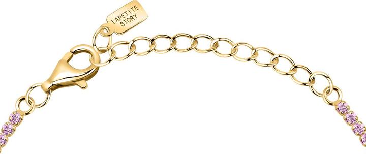 Actual product image La Petite Story - Gold-plated tennis bracelet with pink zircons Silver LPS05AWV62 (19 cm, Silver 925)
