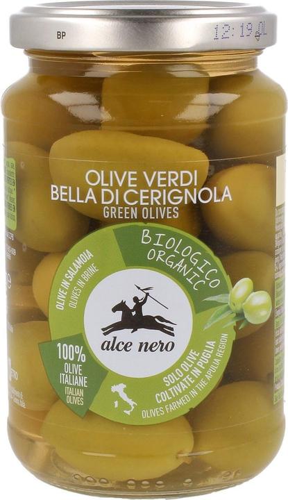 Immagine prodotto Alce Nero Olivo verde biologico nel bicchiere del Lago Bella di Cerignola 350 g (350 g)