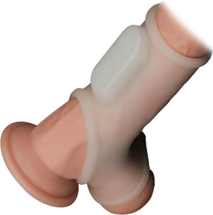 Productafbeelding Lovetoy Zijden Ridderring - Vibrerende Penishuls - Wit
