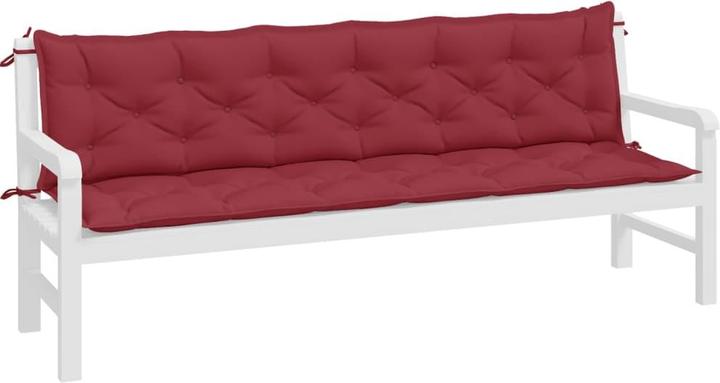 Image du produit VidaXL Coussins de banc de jardin 2 pcs. O x tissu ford (200 x 50 x 7 cm)