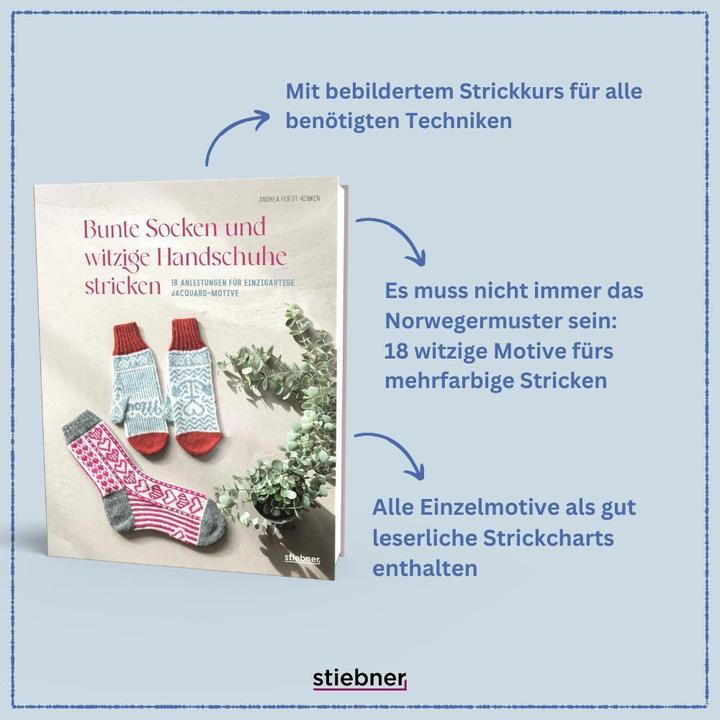 Produktbild Bunte Socken und witzige Handschuhe stricken (Deutsch, Andrea Hoedt-Konken, 2024)