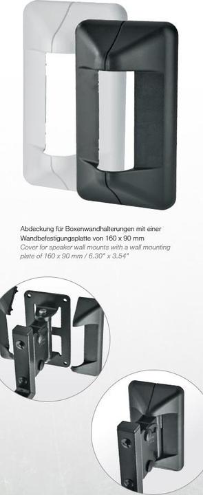 Actual product image K&M 24463 Cover for speaker wall bracket | white (1 pcs., Wall installation)